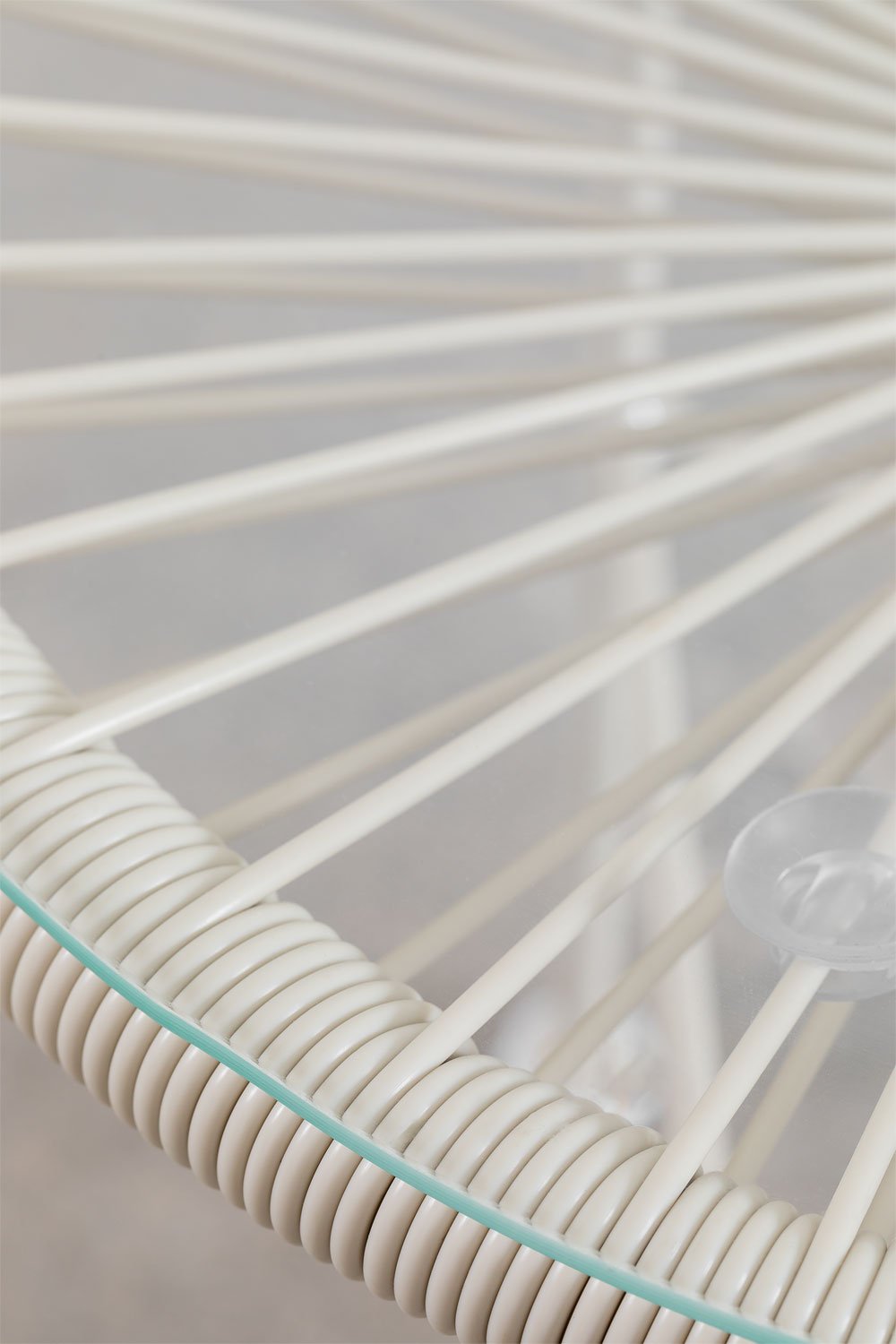 Tuinset met 2 stapelbare fauteuils en bijzettafel in staal en synthetisch riet Maryland, galerij beeld 9