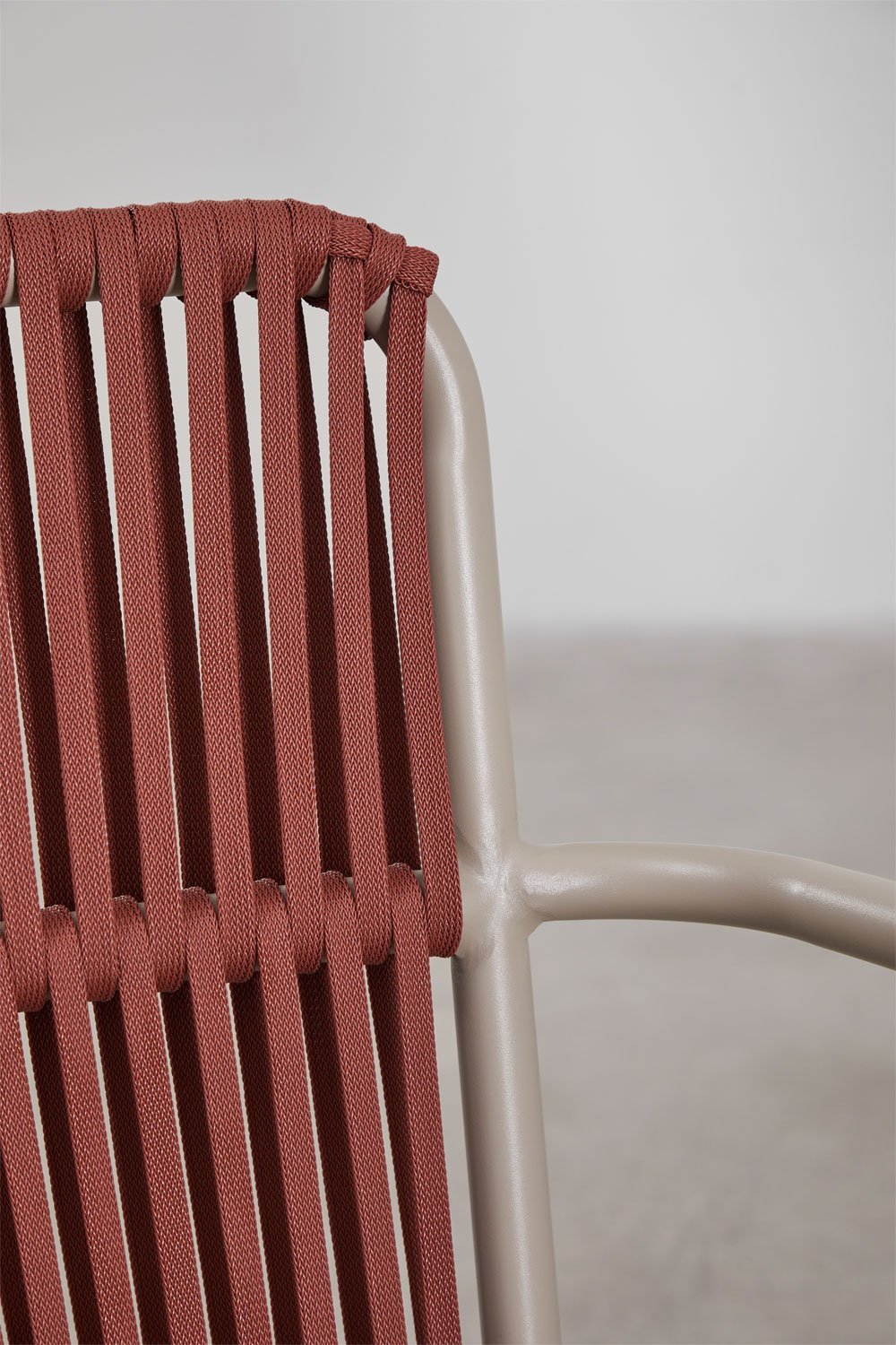 Stapelbare set van 2 aluminium eetkamerstoelen met armleuningen Alberta, galerij beeld 4