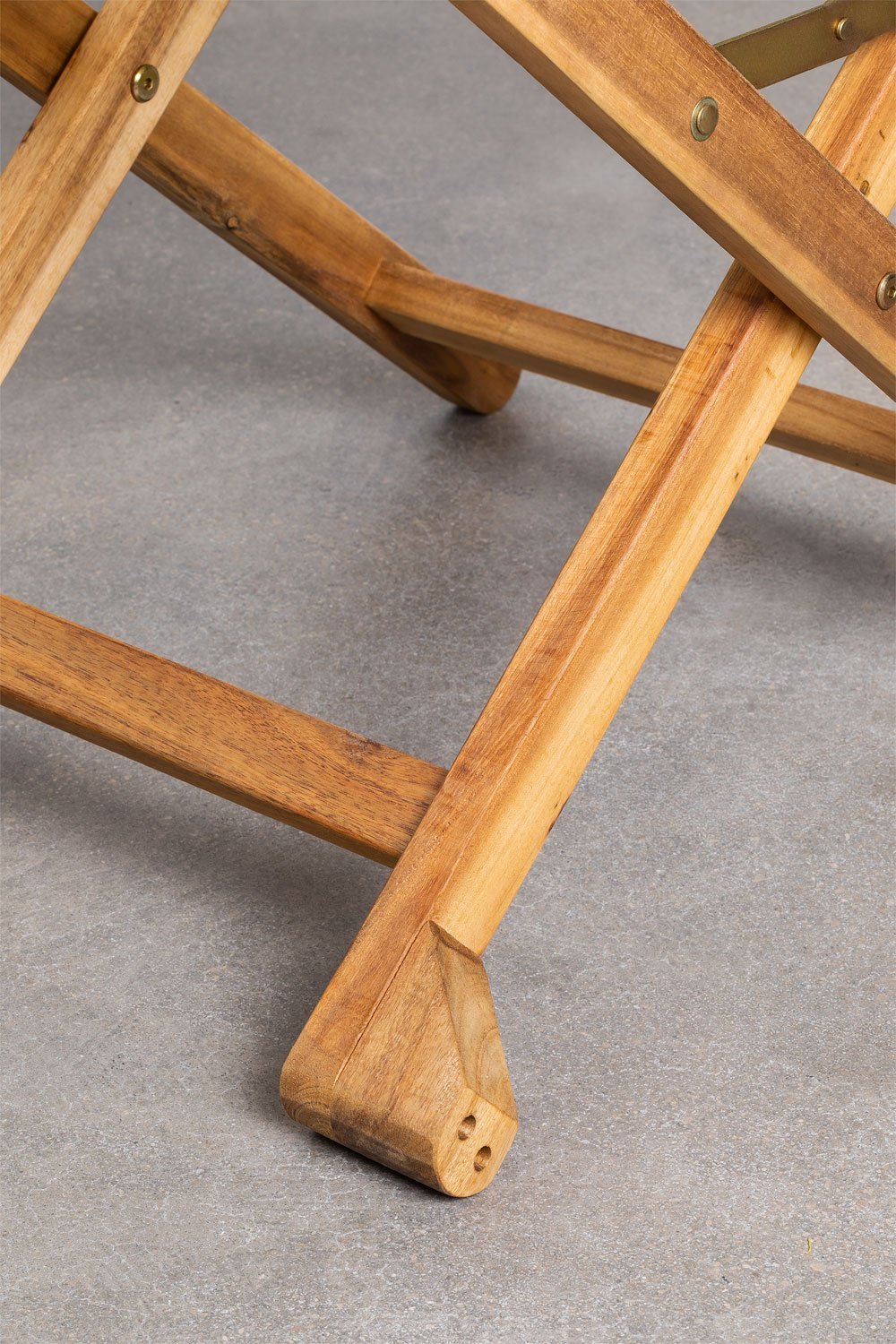 Ridley opvouwbare regisseursstoelen van acaciahout, set van 4, galerij beeld 7