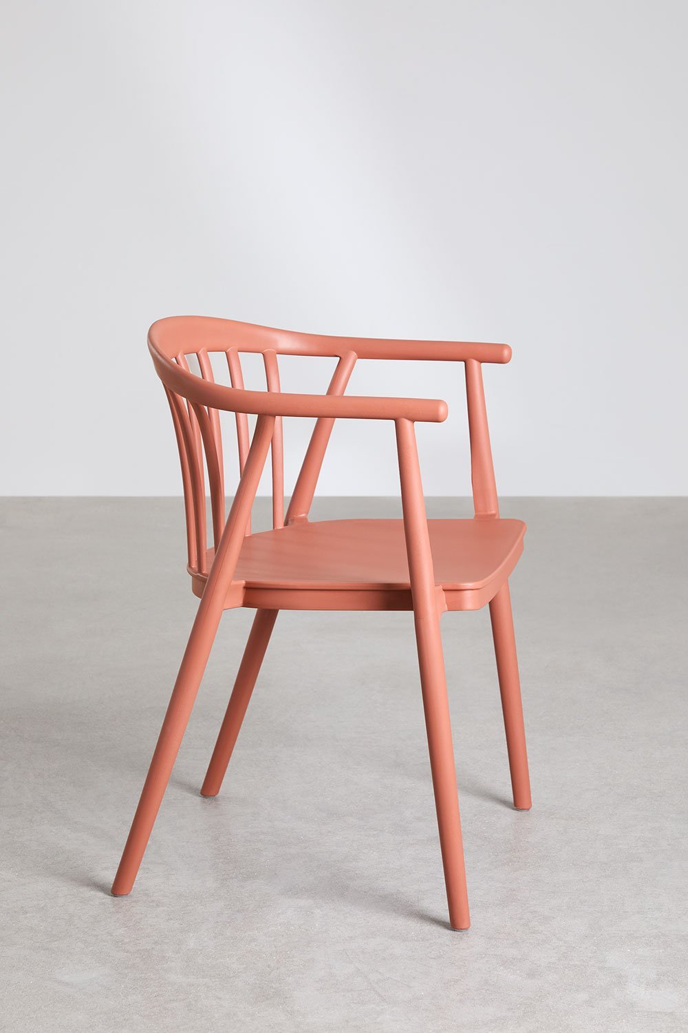 Set van 145-200x145 cm ronde uitschuifbare tafel in Barces aluminium en 6 stapelbare eetkamerstoelen met Ivor armleuningen, galerij beeld 8