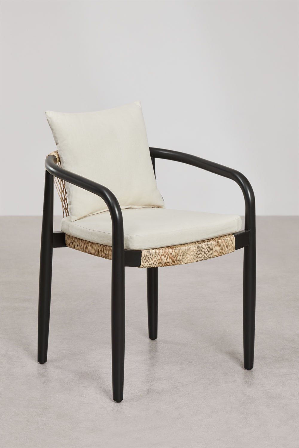 Set van 2 eetkamerstoelen met armleuningen in acacia Giulia, galerij beeld 3