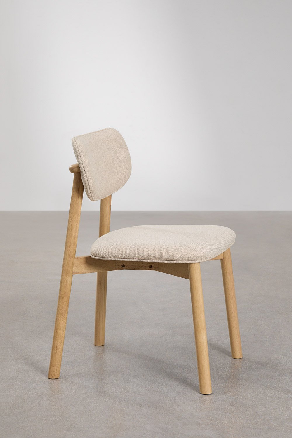 Eetkamerstoel van hout en stof Kampala, galerij beeld 3