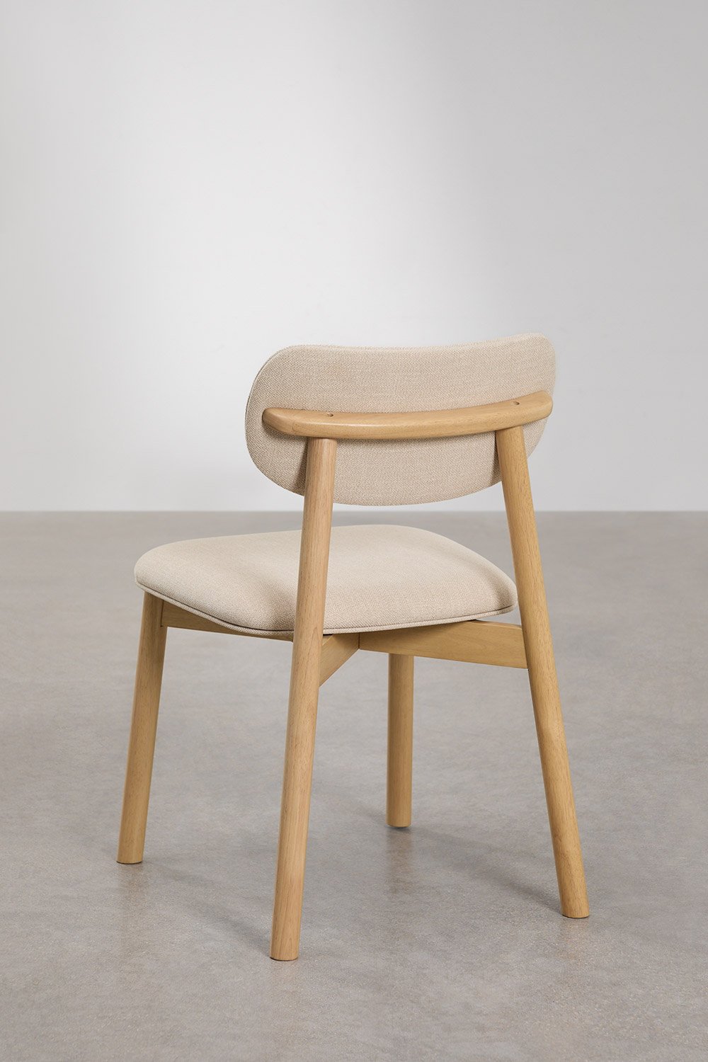 Eetkamerstoel van hout en stof Kampala, galerij beeld 4