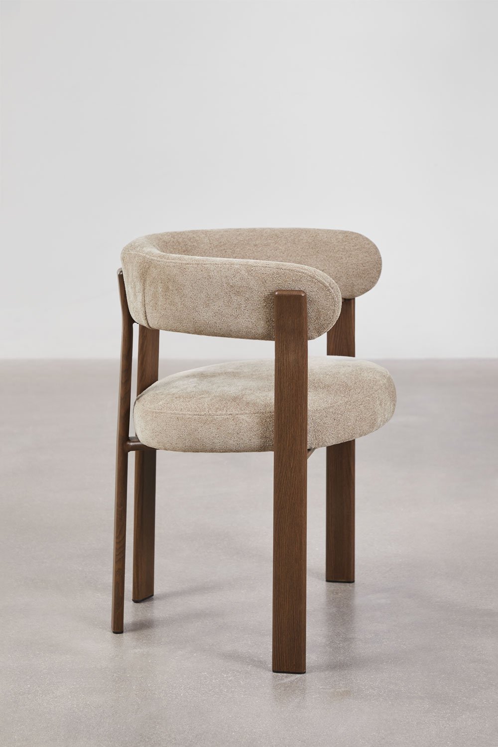 Set van 2 gestoffeerde eetkamerstoelen met armleuningen en ijzeren frame Jolie, galerij beeld 4