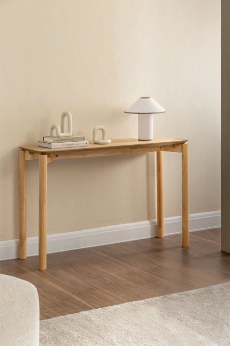 Rechthoekige console 120x40 cm in MDF met eikenfineer Munden