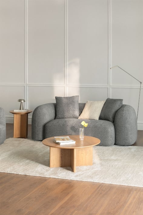 Coco 2-zits chenille bank - Granietgrijs Dik Chenille