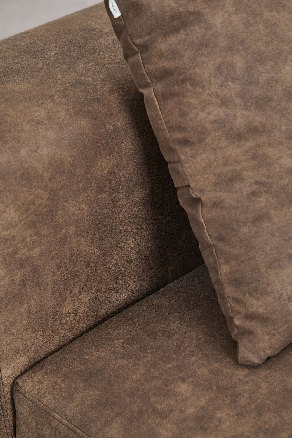 Modulaire bank met linker chaise longue van 3 delen (↔︎375 cm) met hoge armleuning Bruna, galerij beeld 8