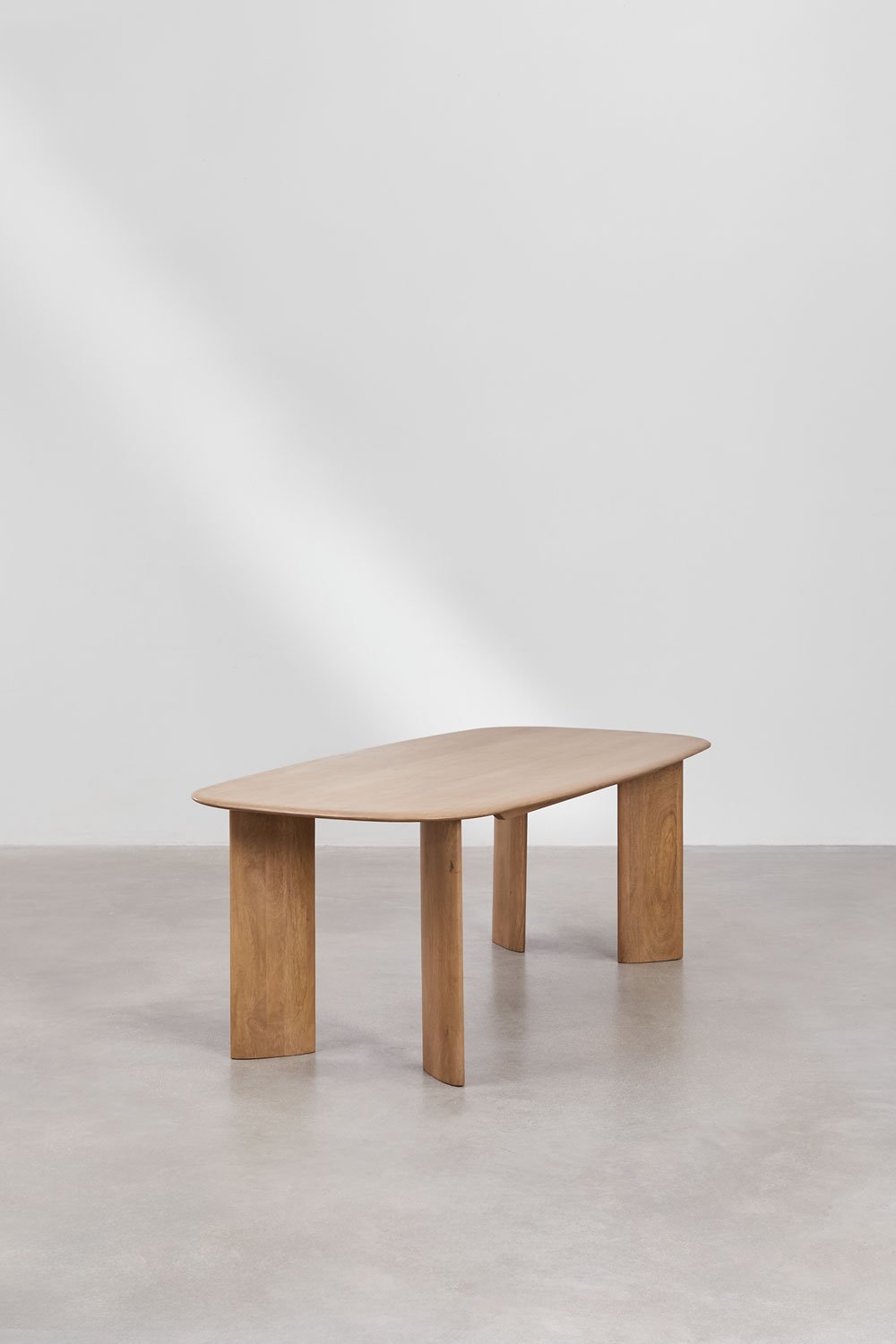 Ovale eettafel 240x100 cm in mangohout Miller, galerij beeld 3