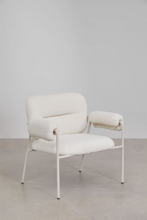 Pakket van 2 Hanko bouclé stoffen fauteuils