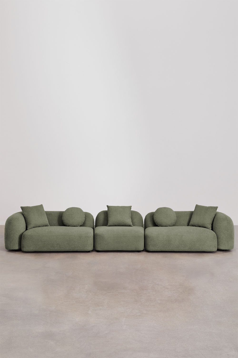 Modulaire 3-delige bank in chenille Coco, galerij beeld 1