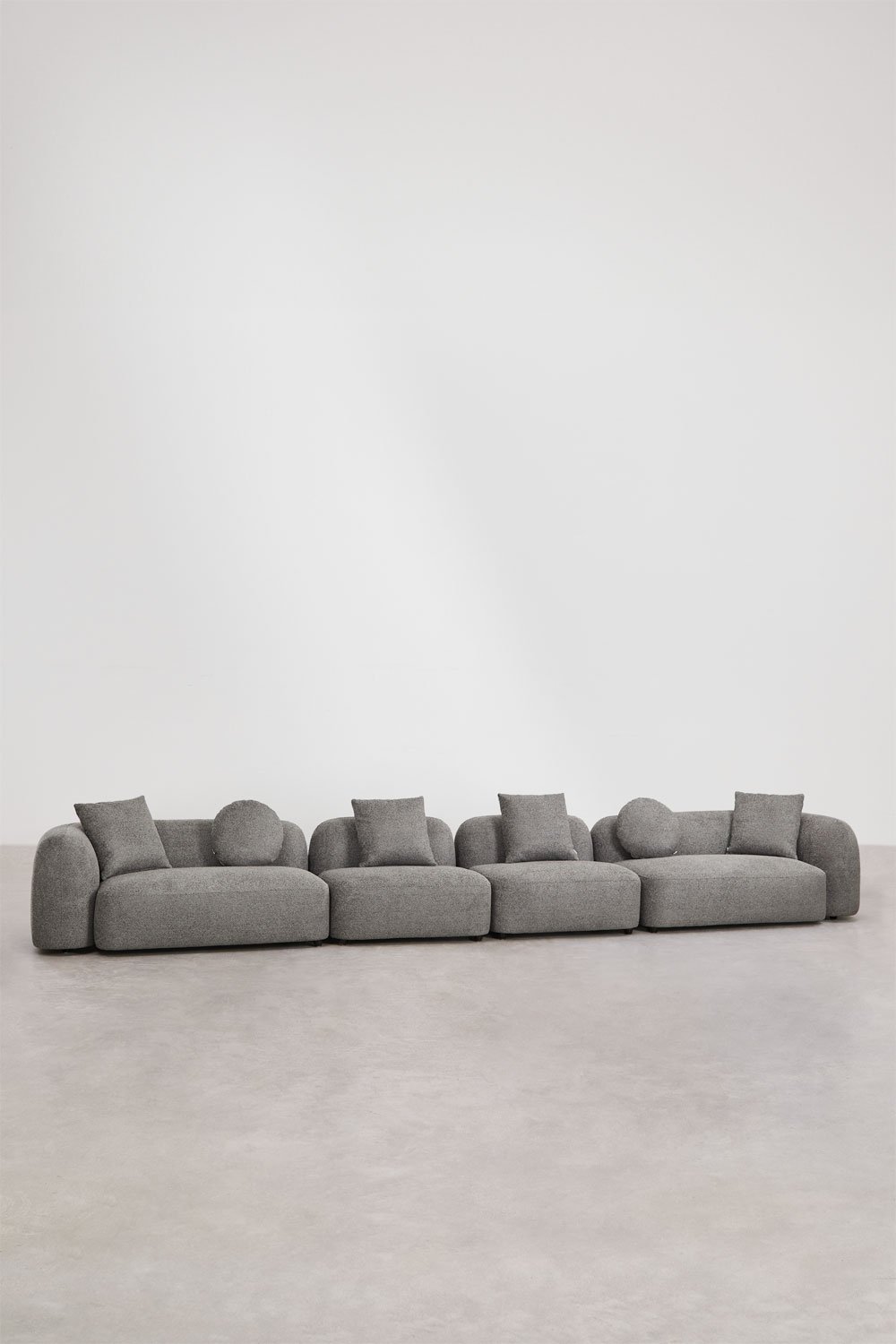 Modulaire 4-delige bank in chenille Coco, galerij beeld 3