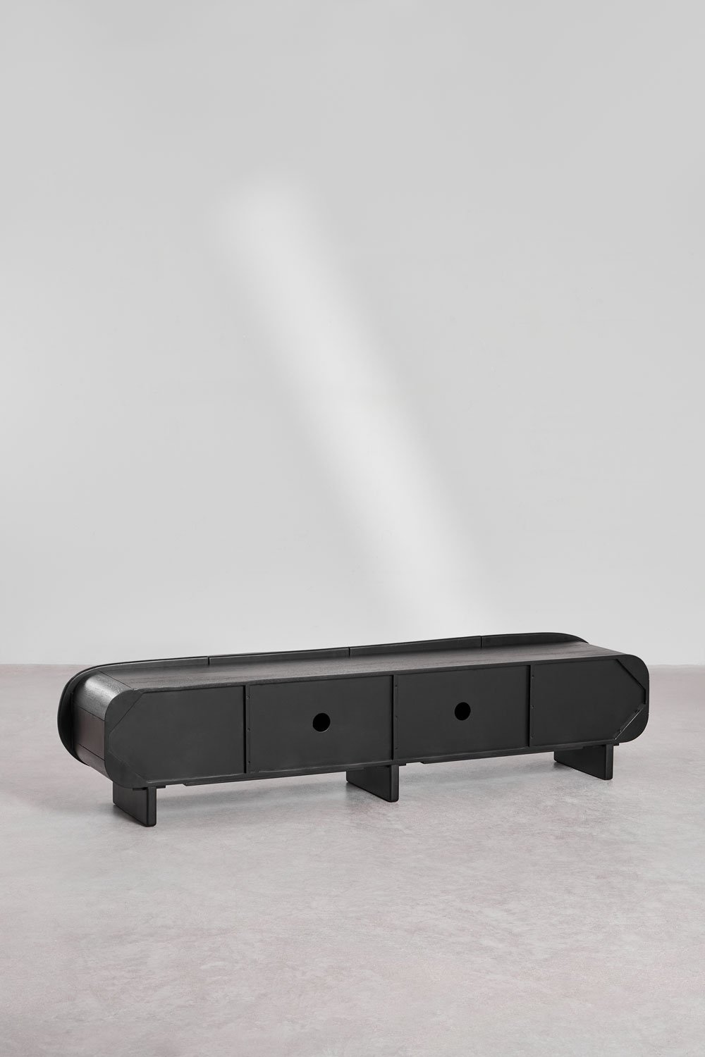 TV-meubel 220x40 cm in mangohout Agathe, galerij beeld 5