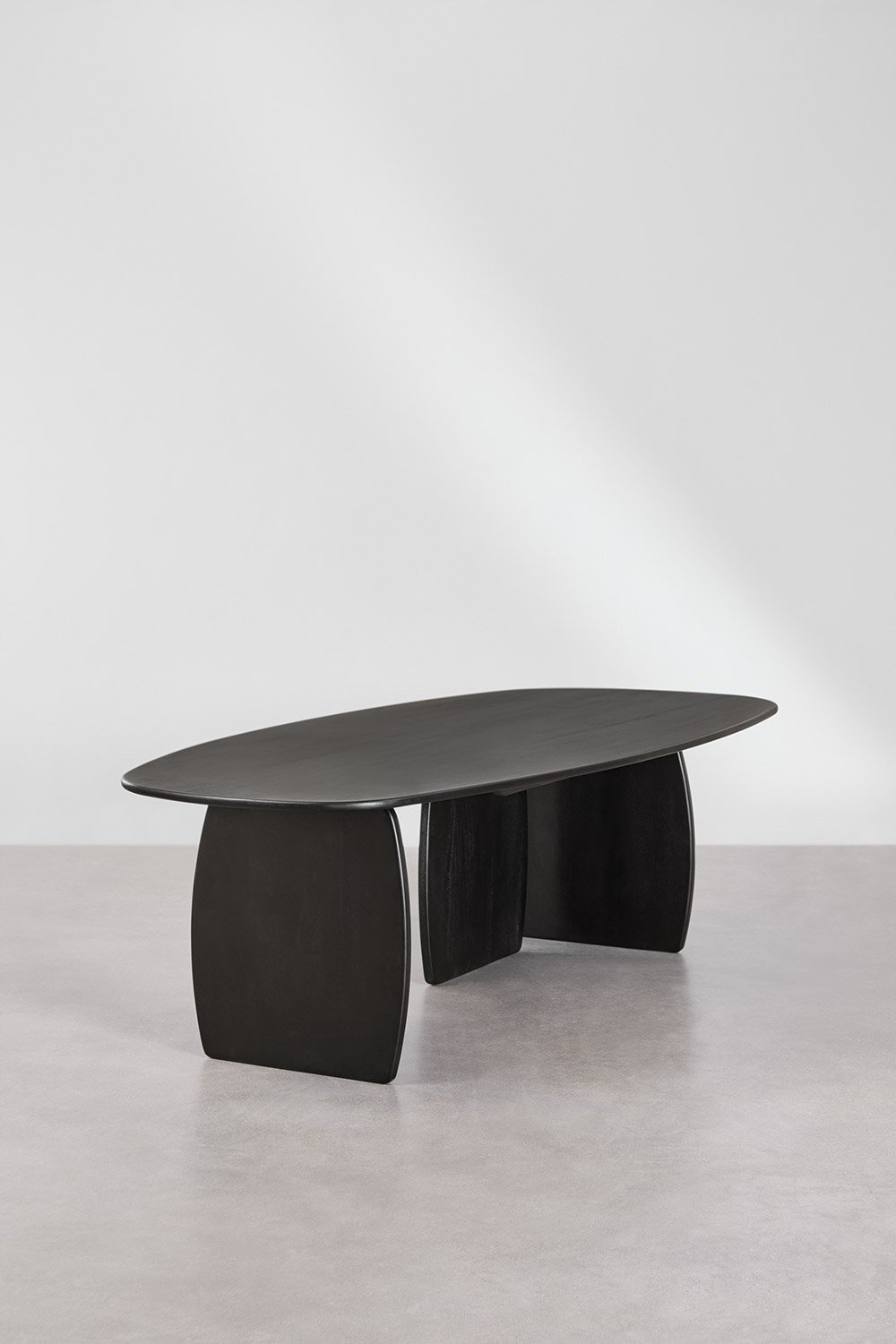 Ovale eettafel 260x120 cm in Agathe mangohout, galerij beeld 4