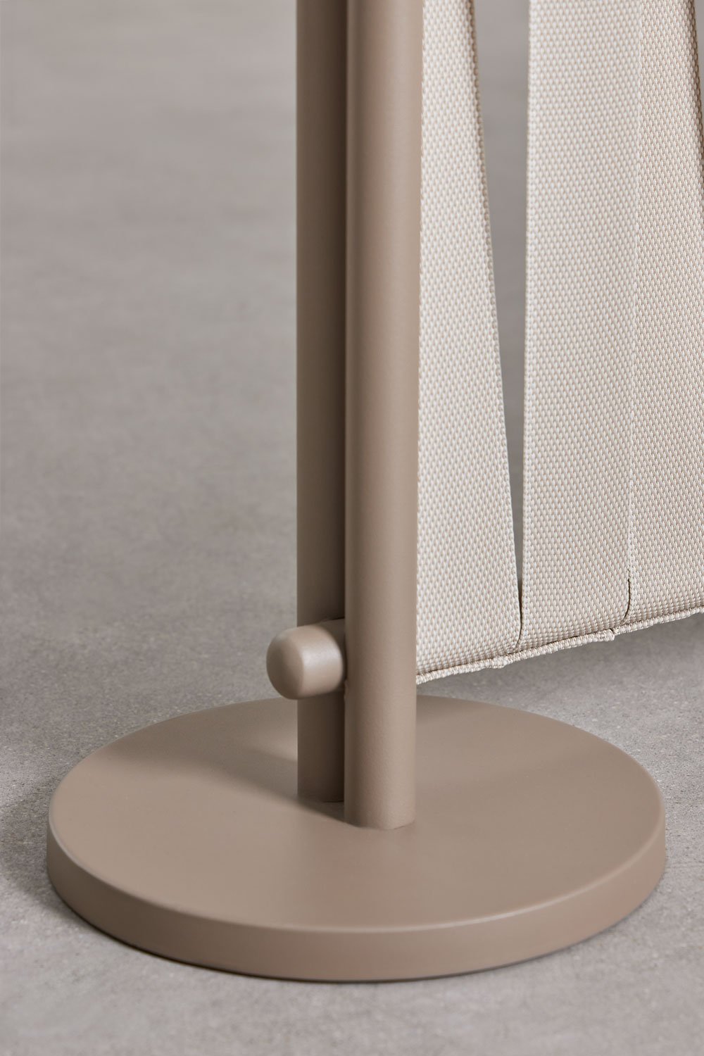Set van 2 paravents voor de tuin 105x150 cm van aluminium en beige-crème touw Tunas, galerij beeld 6