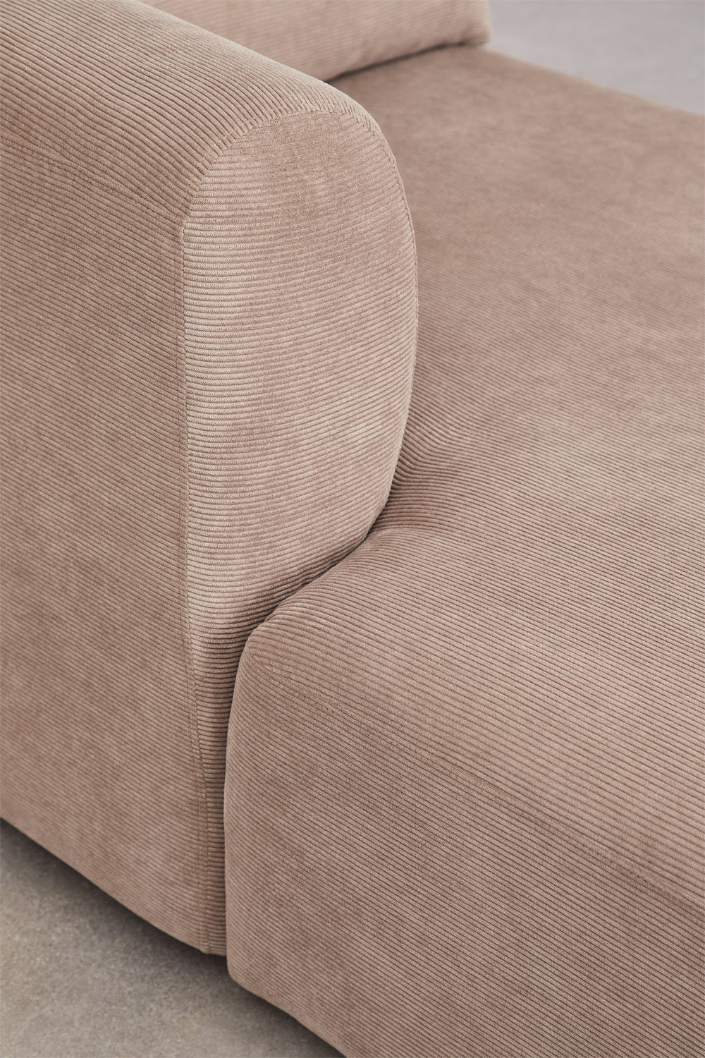 Linker modulaire chaise longue bank van 6 delen met poef Fogler, galerij beeld 5