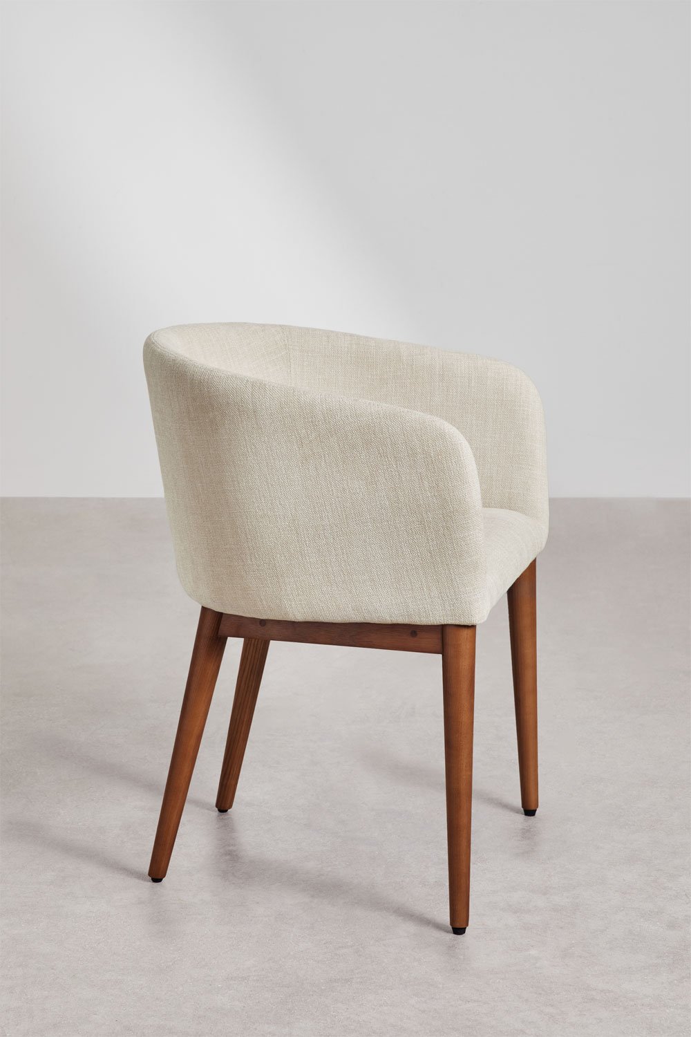 Set van 4 Bunia gestoffeerde eetkamerstoelen met armleuningen, galerij beeld 4