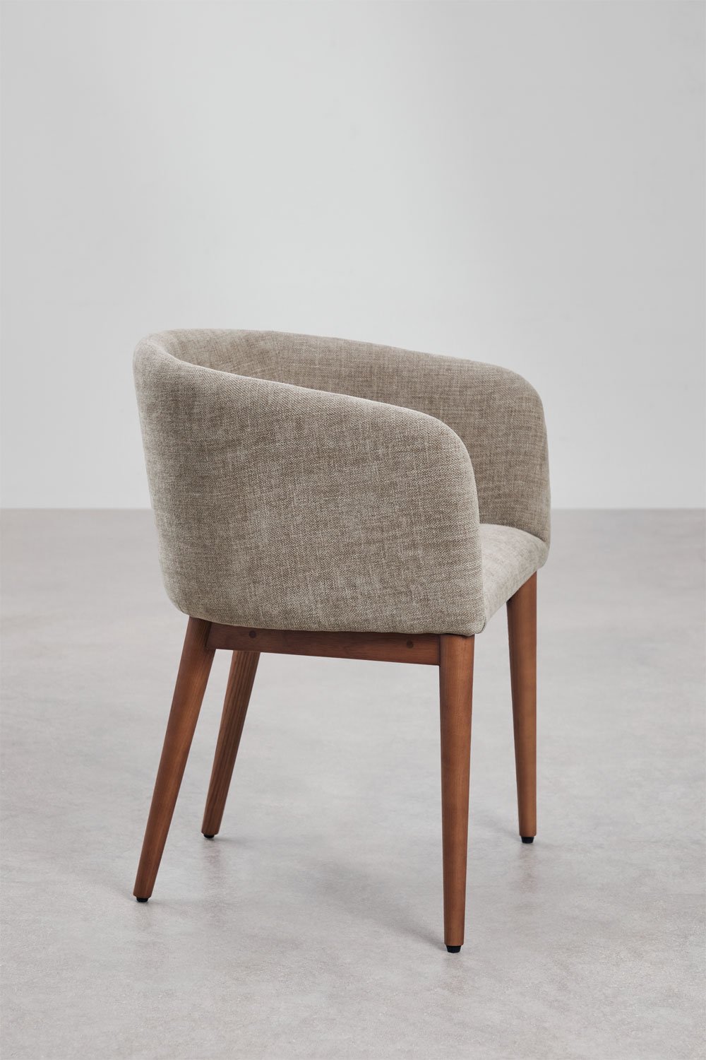 Set van 4 Bunia gestoffeerde eetkamerstoelen met armleuningen, galerij beeld 4