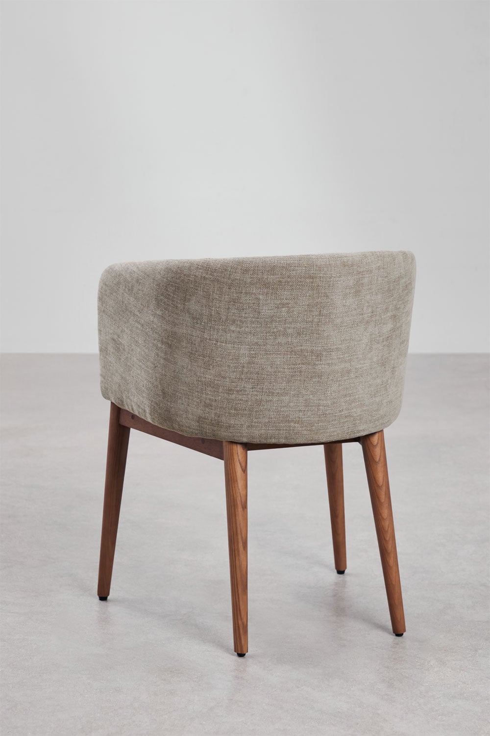 Set van 4 Bunia gestoffeerde eetkamerstoelen met armleuningen, galerij beeld 5