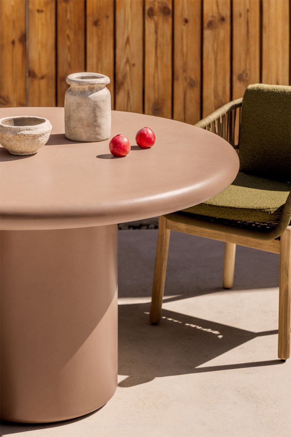 Ronde tuintafel in cement Namara, galerij beeld 2