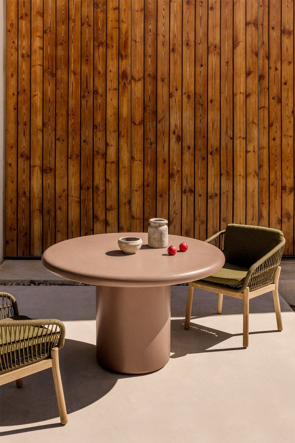 Ronde tuintafel in cement Namara, galerij beeld 1