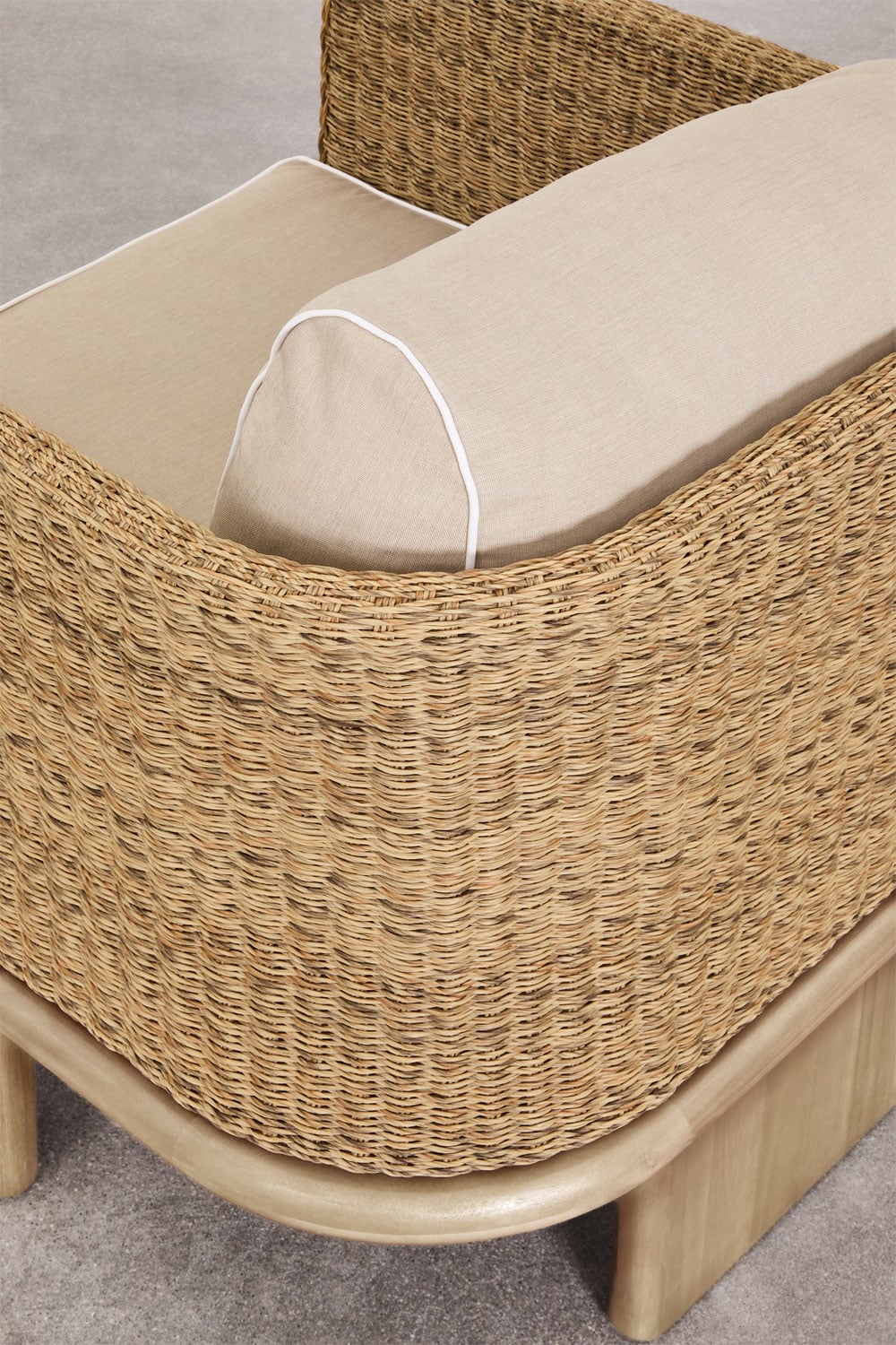 Set van 2 Famara fauteuils van rotan en acaciahout, galerij beeld 6