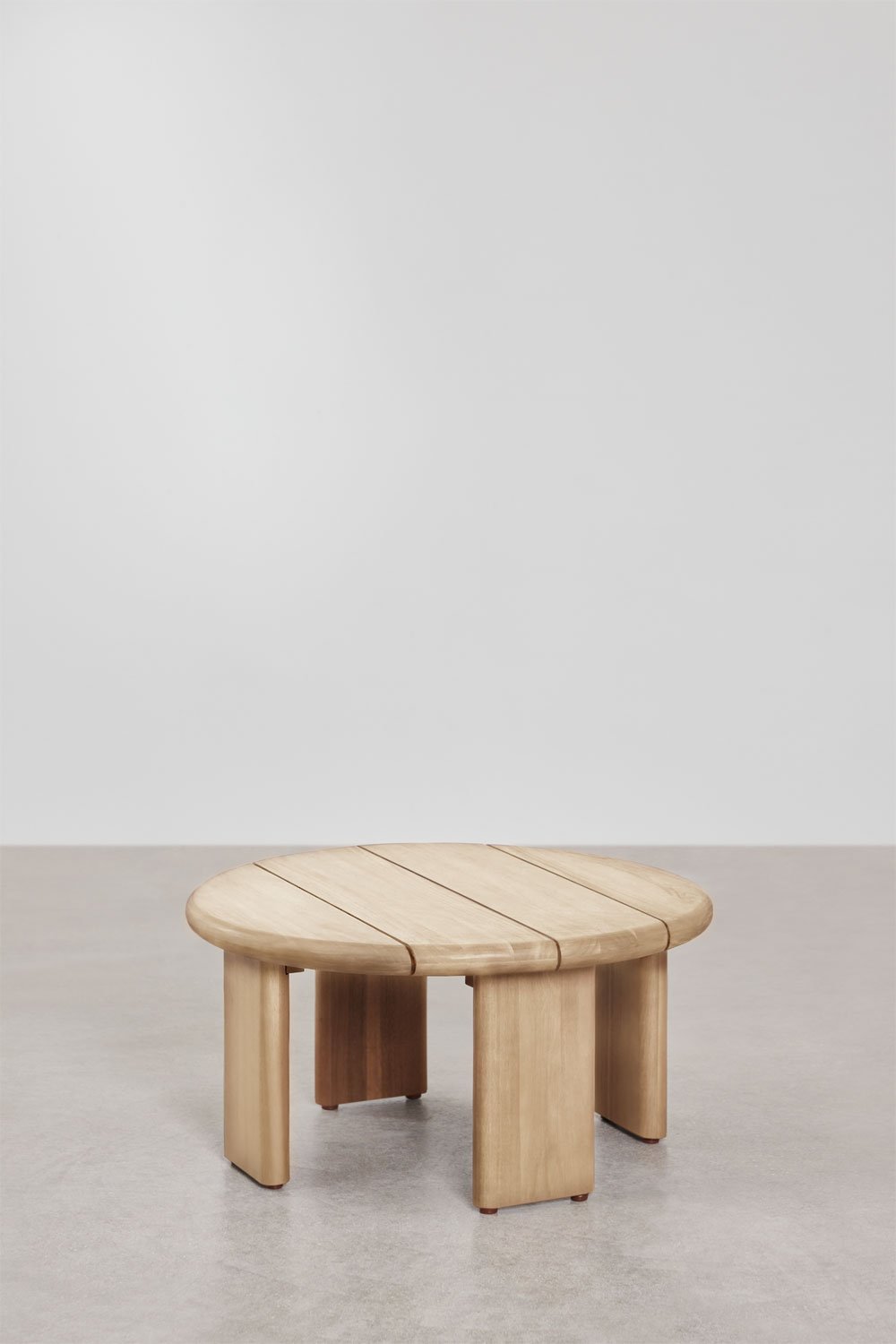 Ronde tuinbijzettafel Ø70 cm in Famara acaciahout  , galerij beeld 2