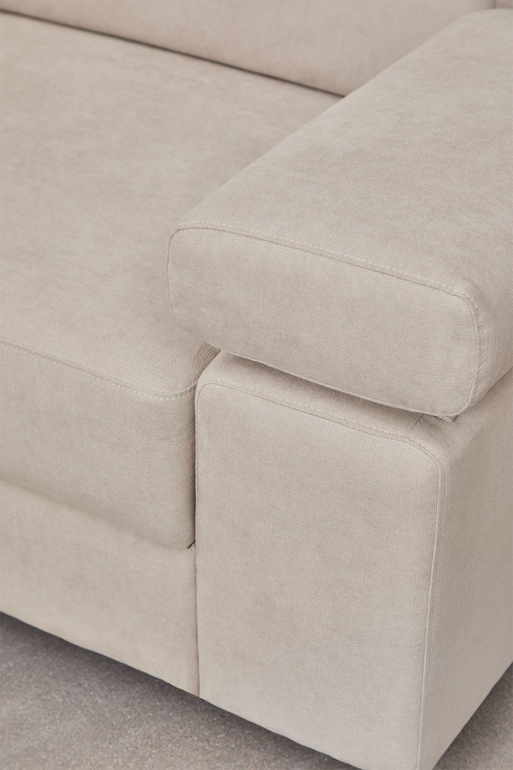 Linker 3-zits chaise longue bank met verstelbare hoofdsteun en uitschuifbare zitplaatsen Aramis, galerij beeld 12