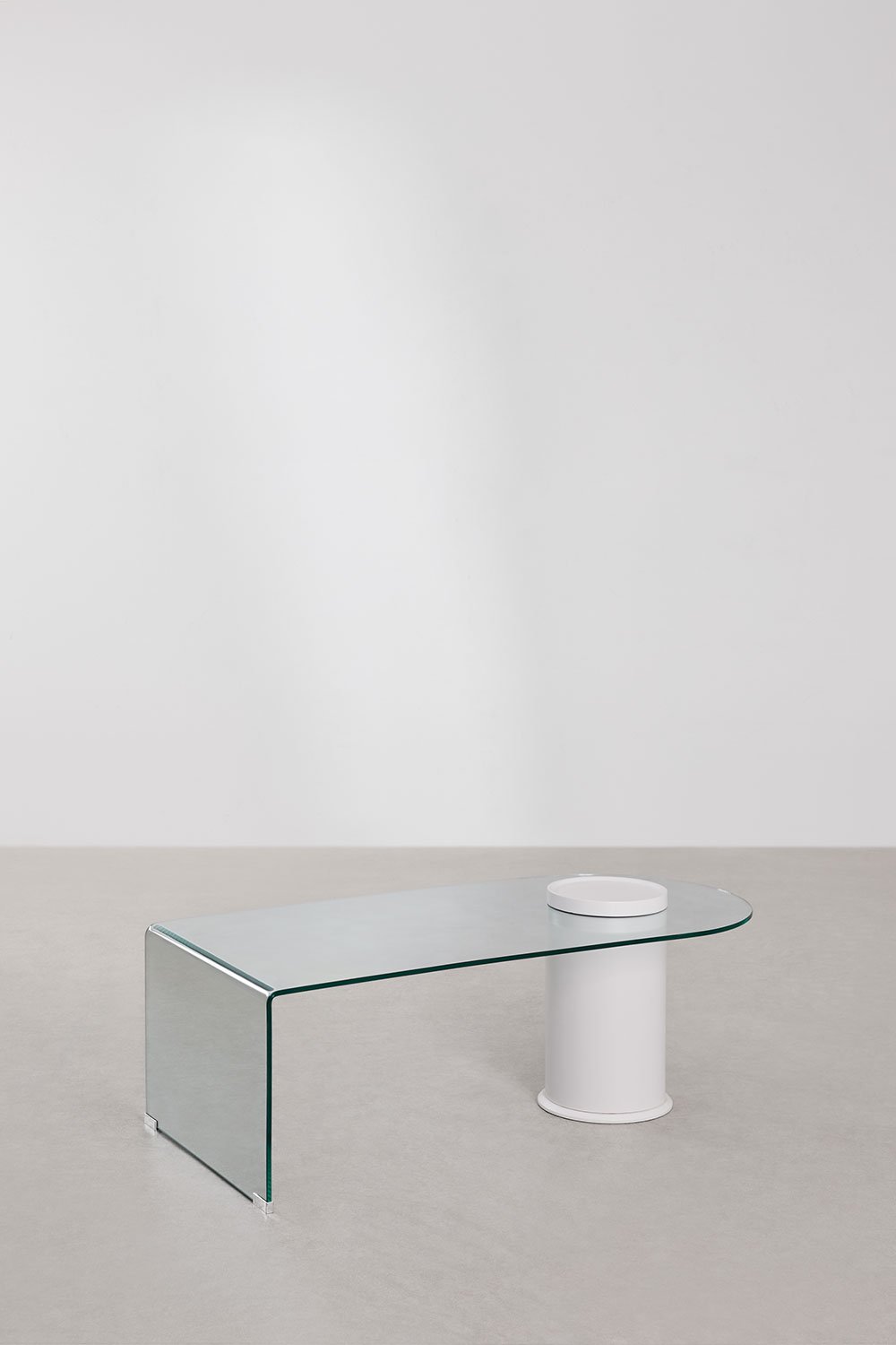 Salontafel 120x60 cm van gehard glas Soloy, galerij beeld 1