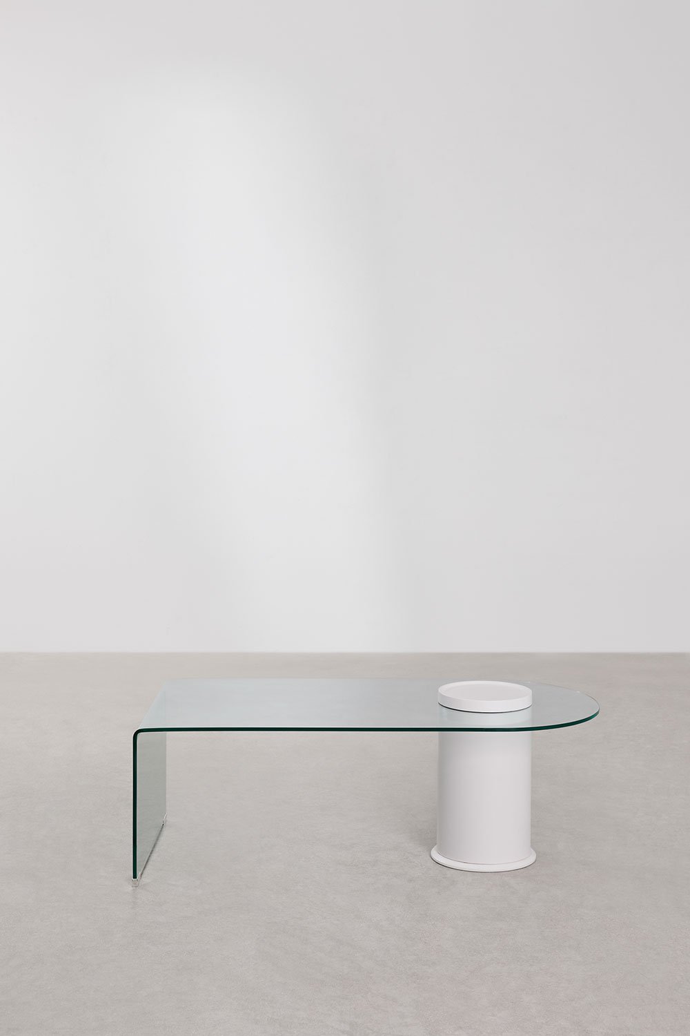 Salontafel 120x60 cm van gehard glas Soloy, galerij beeld 2