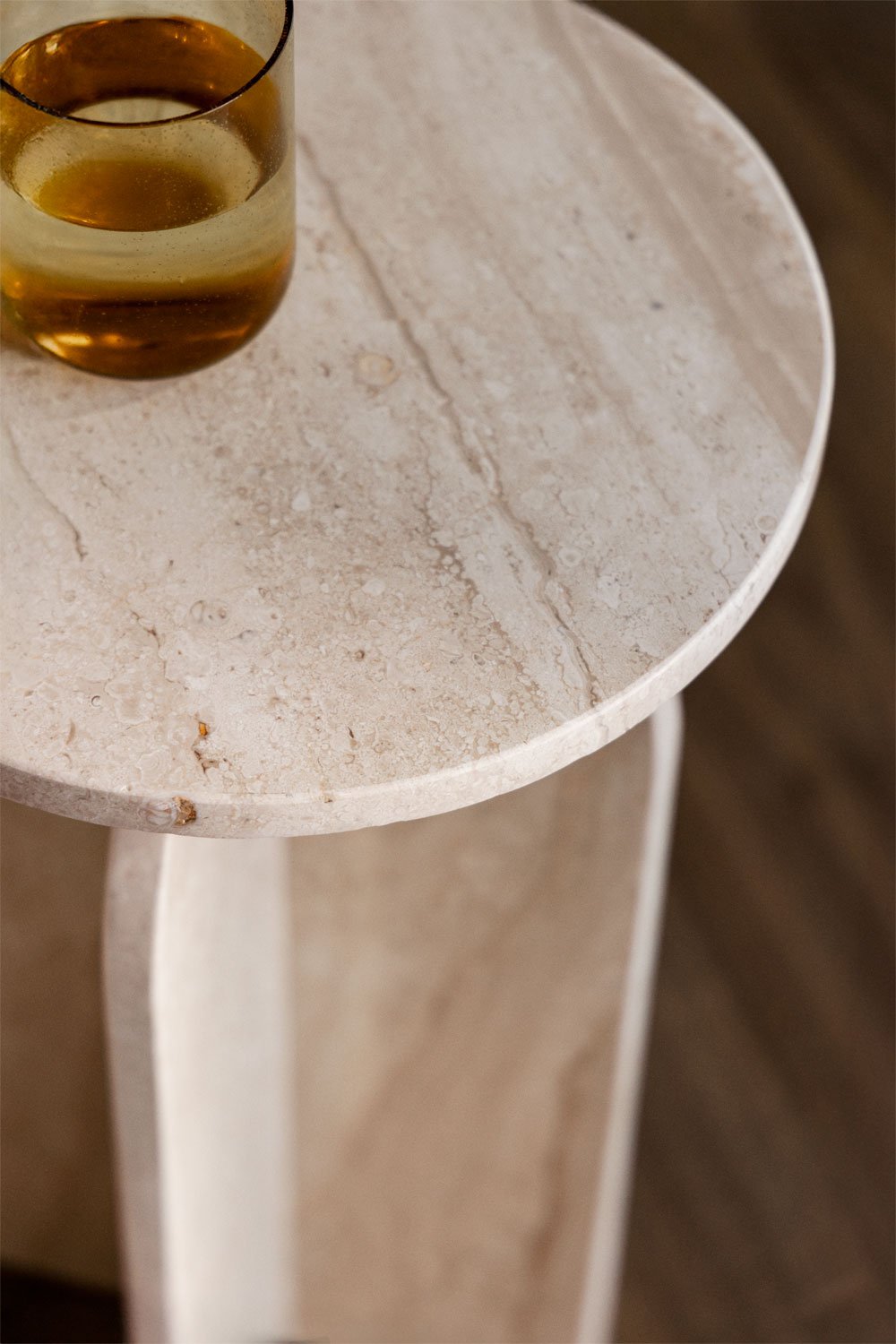 Ronde bijzettafel Ø30 cm in Graham marmer, galerij beeld 2