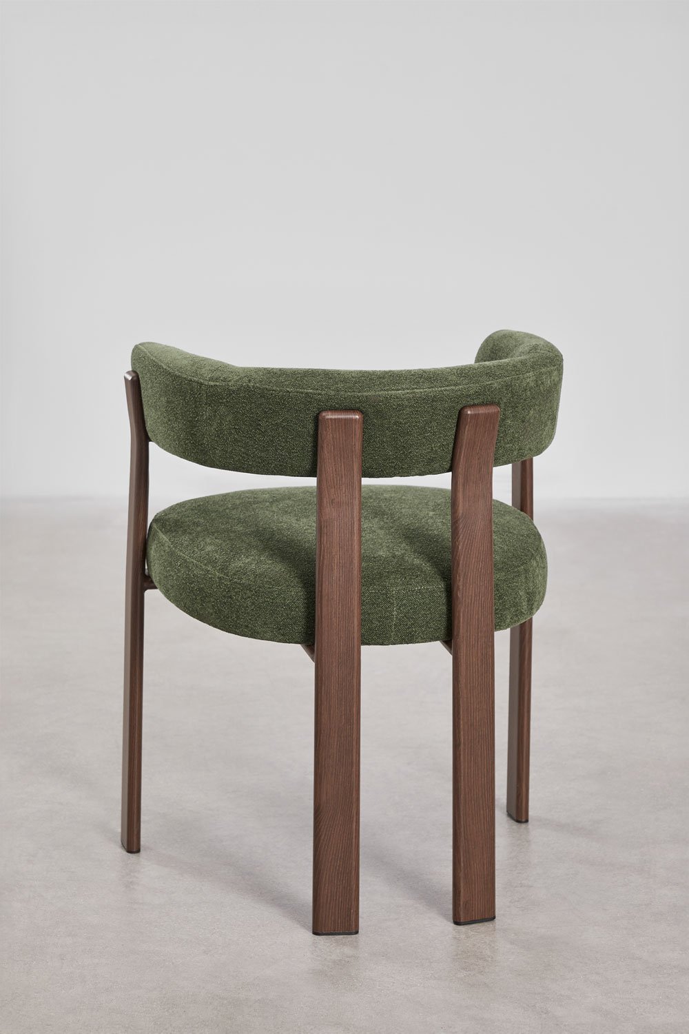 Set van 4 gestoffeerde eetkamerstoelen met armleuningen en ijzeren frame Jolie, galerij beeld 7