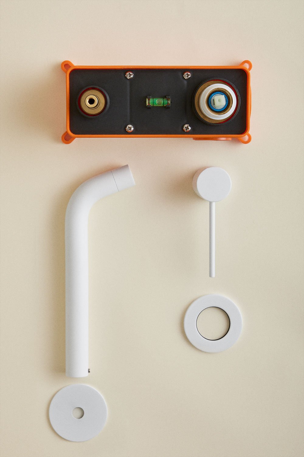 Orveta inbouw wastafelkraan van messing, galerij beeld 5