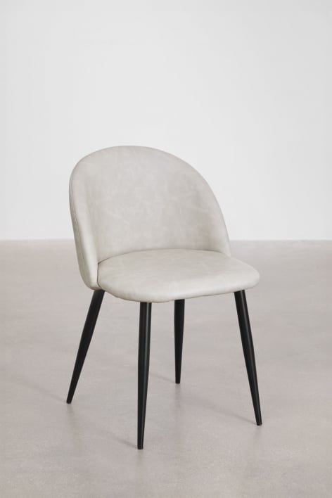 Kana kunstleren eetkamerstoel - Grijs – taupe – koel