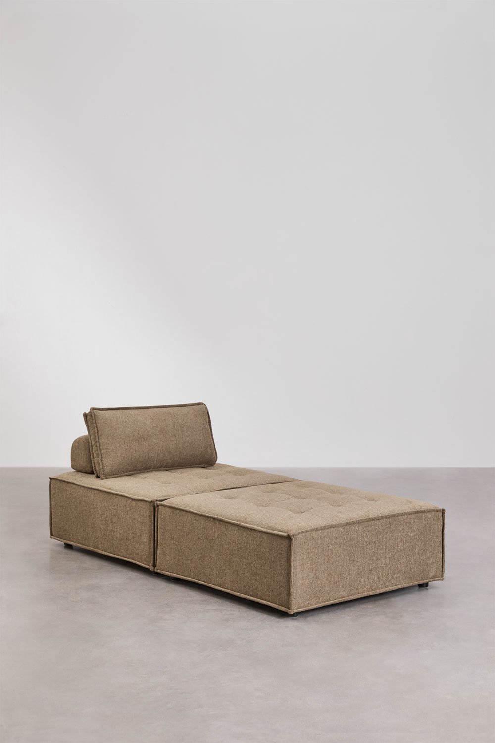 Woonkamerset met fauteuil en poef in Vermont-stof, galerij beeld 3