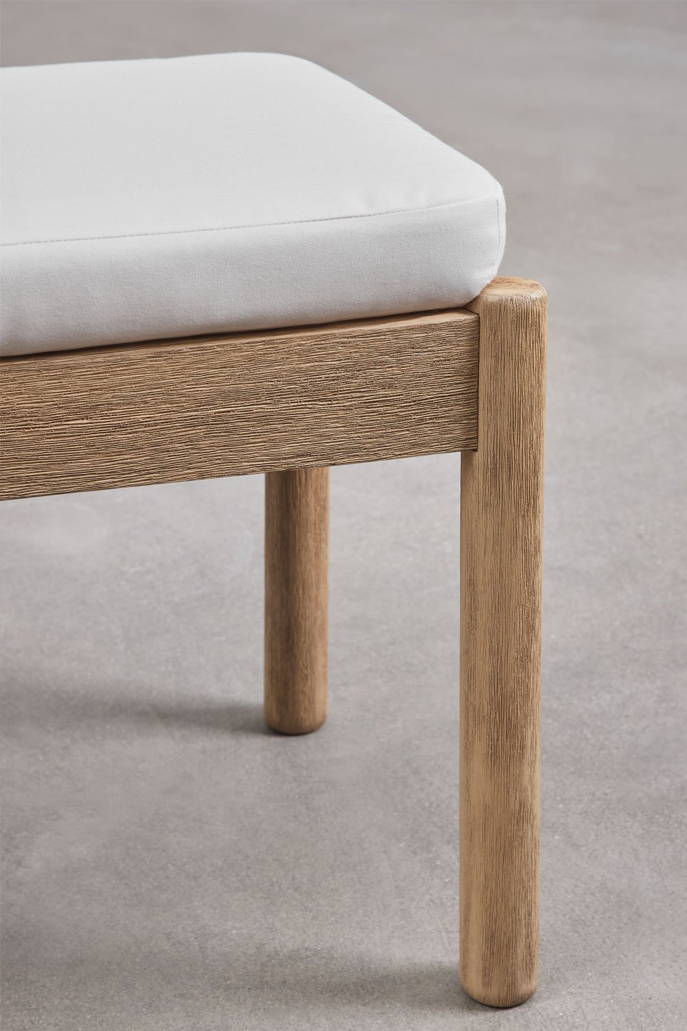 Bank 180 cm in acaciahout en bekleding Karvia, galerij beeld 6