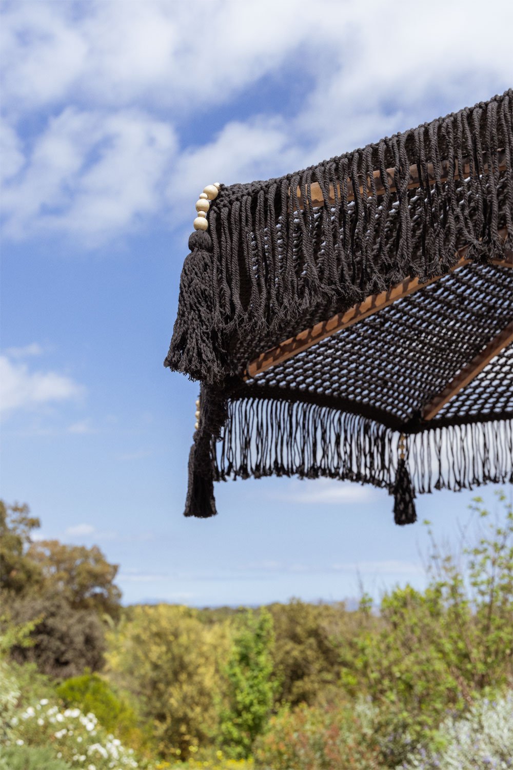 Tongariki teak en katoenen parasol, galerij beeld 2