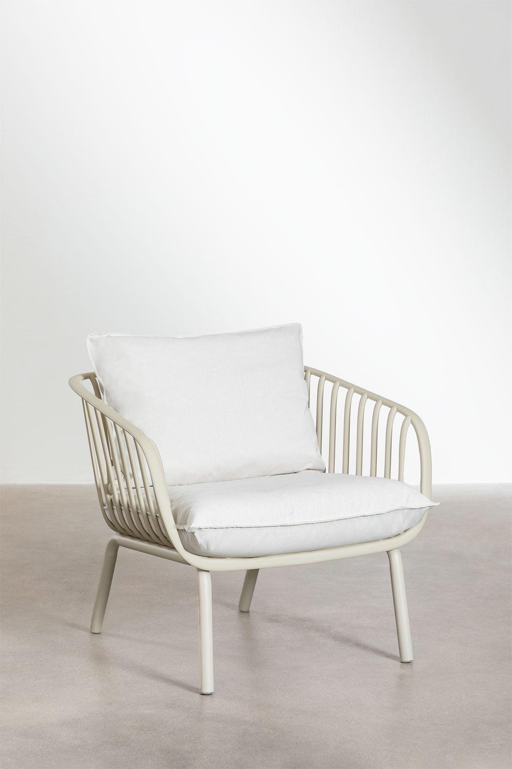 Pack van 2 tuinstoelen van staal en polypropyleen Aradina, galerij beeld 5