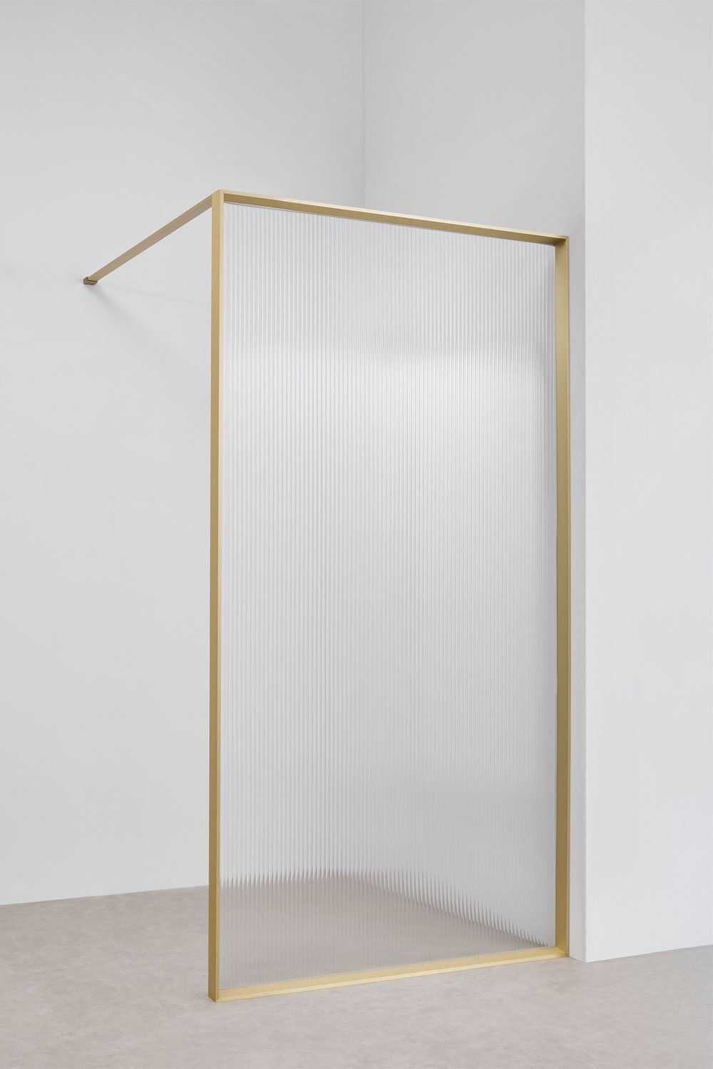 Vaste douchewand met 5 mm gehard glas en Trafalgar aluminium, galerij beeld 1