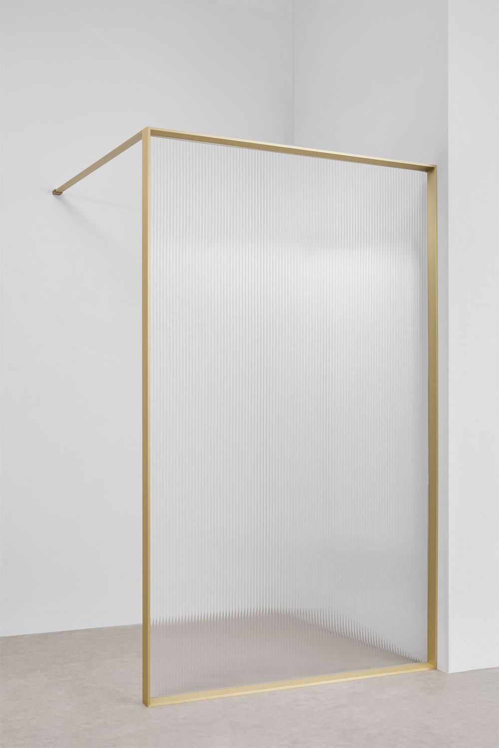 Vaste douchewand met 5 mm gehard glas en Trafalgar aluminium, galerij beeld 1