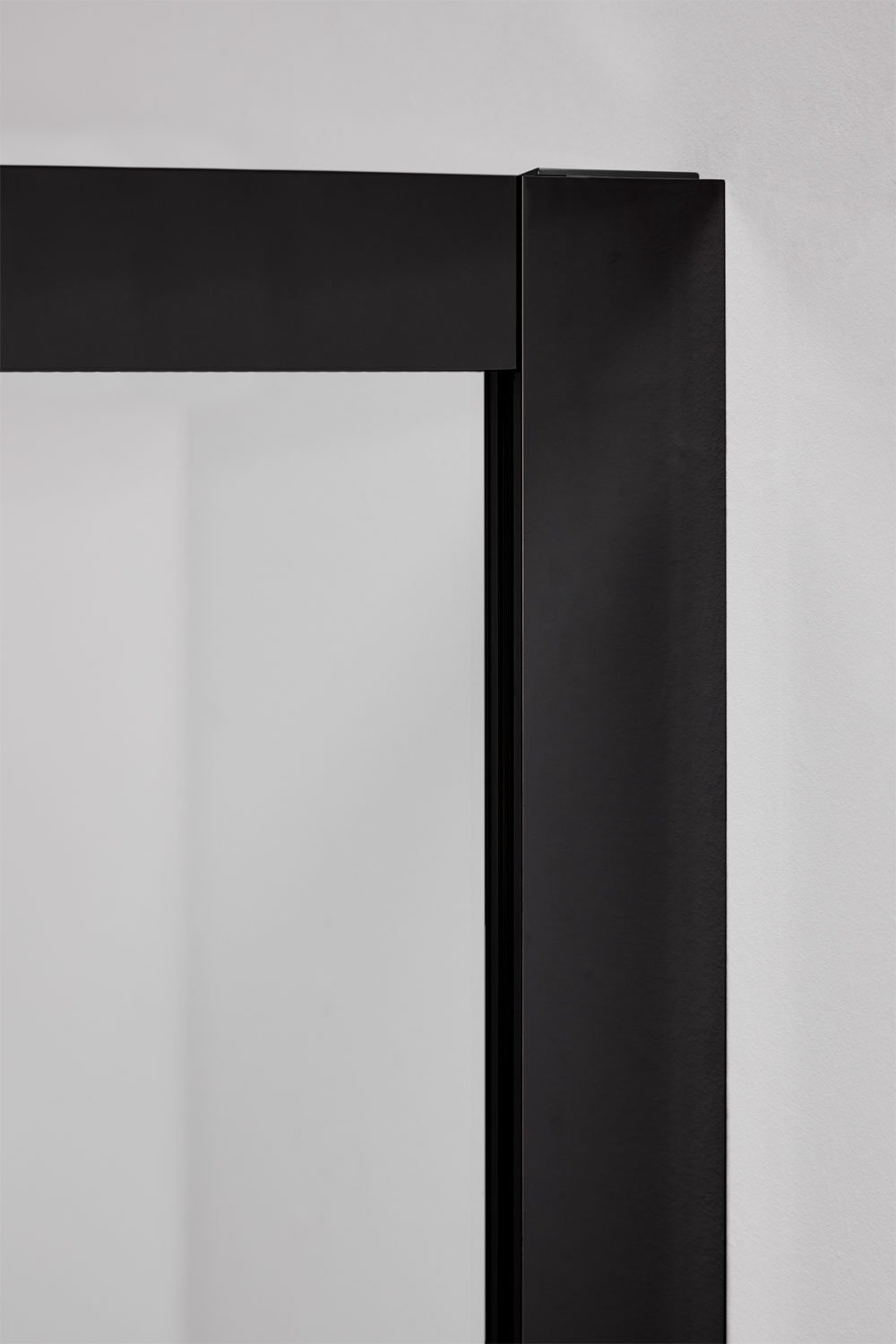 Douchewand met schuifdeur aan de voorzijde, 6 mm gehard glas en Dover aluminium, galerij beeld 2