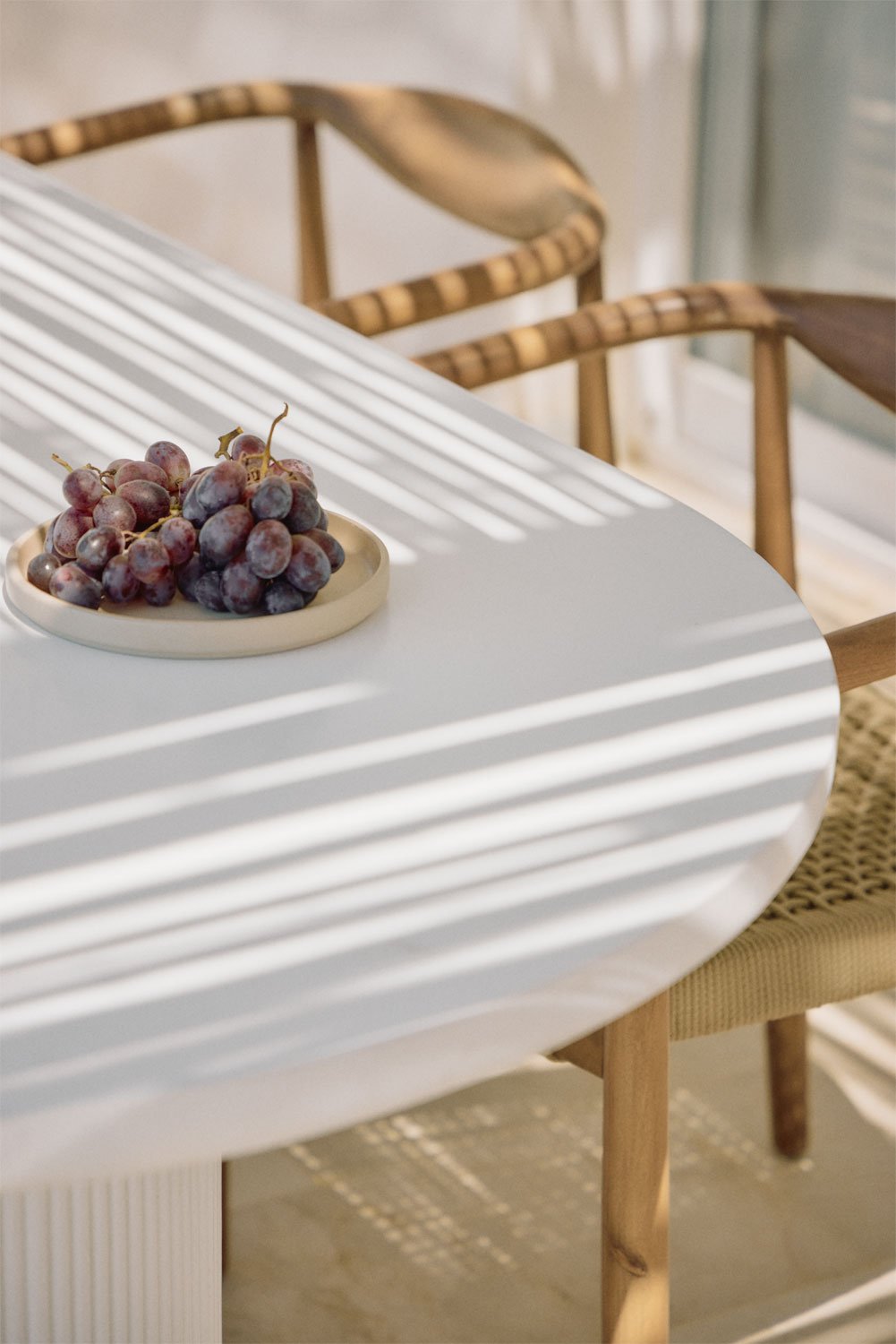 [*] Ovale tuintafel 220x100 cm in cement Velia, galerij beeld 2