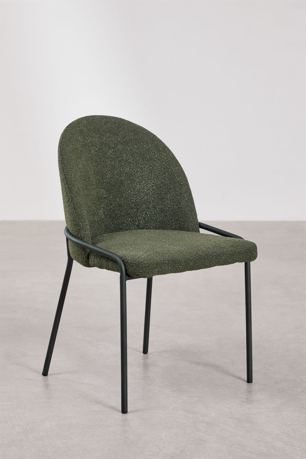 Pak van 4 Grolet gestoffeerde eetkamerstoelen, galerij beeld 3