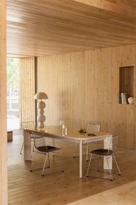 Rechthoekige eettafel 200x100 cm in MDF Genève - Tapioca beige