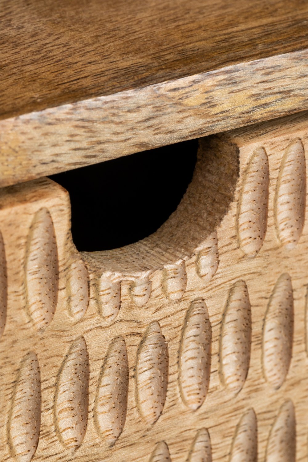 Pack van 2 rechthoekige nachtkastjes 30x25 cm van Yulara mangohout, galerij beeld 6