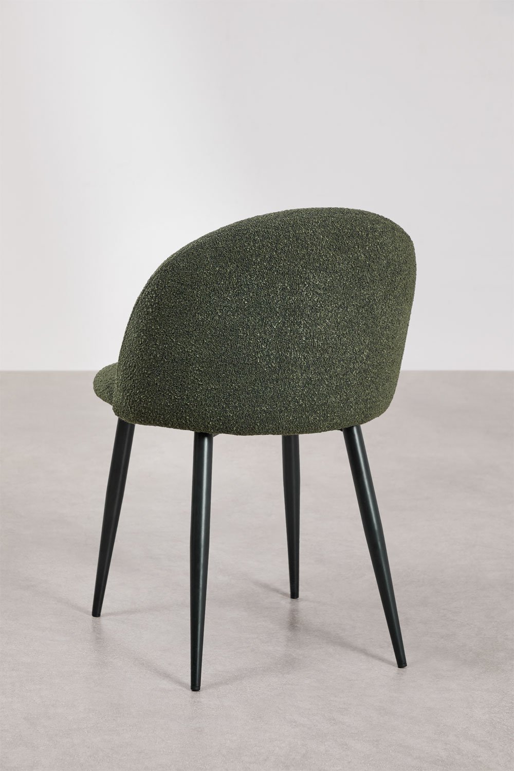 Kana bouclé stoffen eetkamerstoel, galerij beeld 5