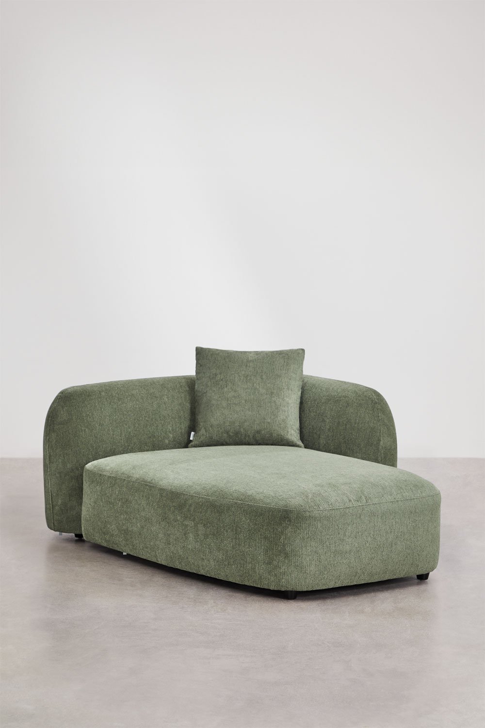 Chaise longue rechts voor modulaire bank in chenille Coco, galerij beeld 1