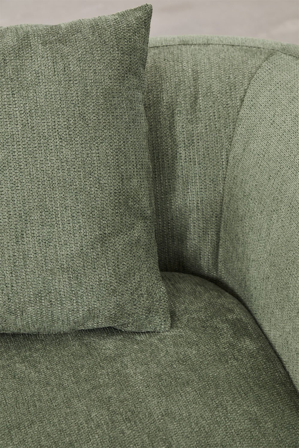 Chaise longue rechts voor modulaire bank in chenille Coco, galerij beeld 2