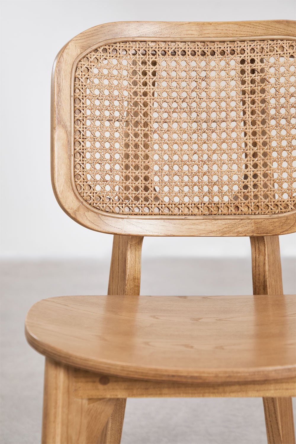 Pakket van 4 Defne houten eetkamerstoelen, galerij beeld 6