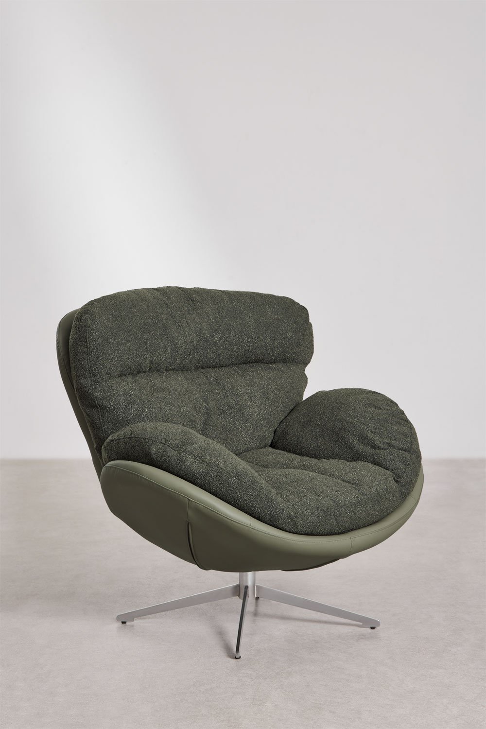 Amanda bouclé stoffen draaistoel, galerij beeld 2