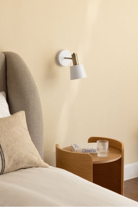 Draaibare wandlamp van ijzer Agueda